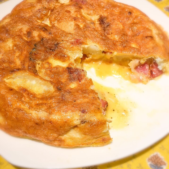 加熱時間短縮 簡単スペインオムレツ レシピ 作り方 By ケキコ 楽天レシピ